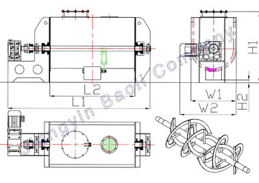 Chinese Five Powder Horizontal Ribbon Powder Mixing Machine