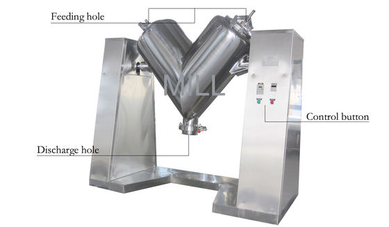 Sanitary V Shaped SS316 1000L Milk Powder Mixer Machine