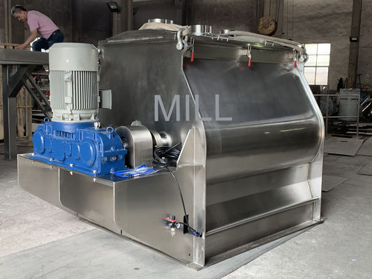 Heavy Duty Twin Shaft Paddle 16rpm Dry Powder Mixing Machine