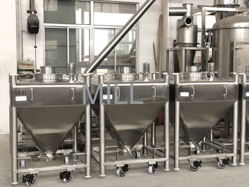 200L vacuüm Kegel van het Poederibc van het Bodemroestvrije staal van de de Totalisatortank de Bakcontainer