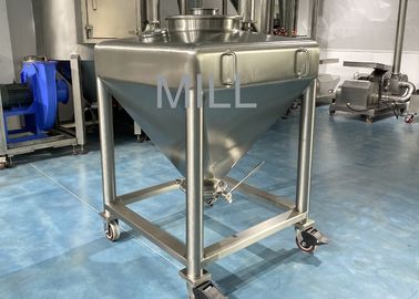 De Totalisatortank van het roestvrij staal Vacuüm Kubieke IBC Poeder/IBC-Tankcontainer voor Transportband